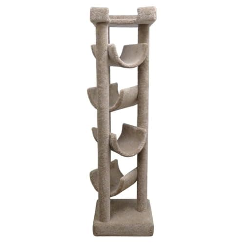 New Cat Condos Premier Solid Wood 6-Foot Skyscraper Cat Tree, Beige