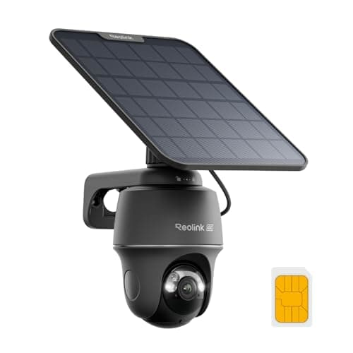 REOLINK 4K 4G Cellular Security Camera, No WiFi 360 PT with Auto Tracking, Color Night Vision (Go PT Ultra)