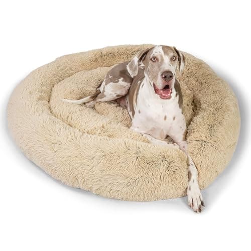 Best Friends by Sheri The Original Calming Donut Dog Bed – Washable Plush Pet Bed