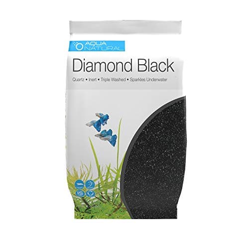 Aqua Natural Diamond Black Gravel, 10 lb