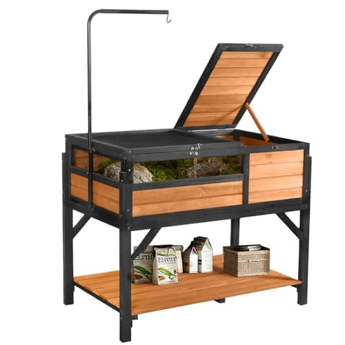 Aivituvin Tortoise Habitat Turtle Enclosure with Large Storage Shelf