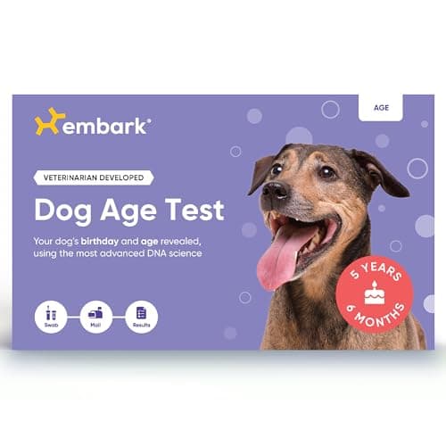 Embark Dog Age Test Kit - Estimates Age and Birthday via DNA Methylation - Best for Rescue Dogs Past Puppy Stage