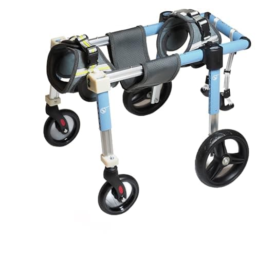 KGIMORLEX 4 Wheel Dog Wheelchair, Adjustable, Full-Support Front and Back Leg