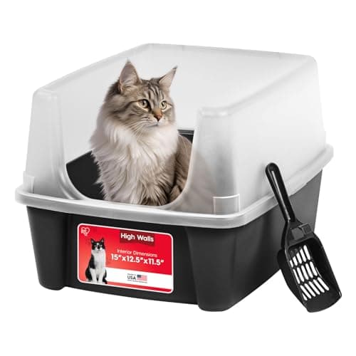 IRIS USA Large Open-Top High-Sided Litter Box
