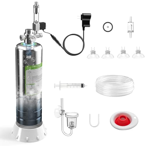 FZONE 5L Aquarium CO2 Generator System with Integrated Solenoid, Bubble Counter, Safety Valve and Complete Accessories