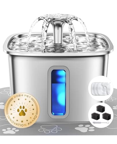 Veken Innovation Award Winner Stainless Steel Cat Water Fountain