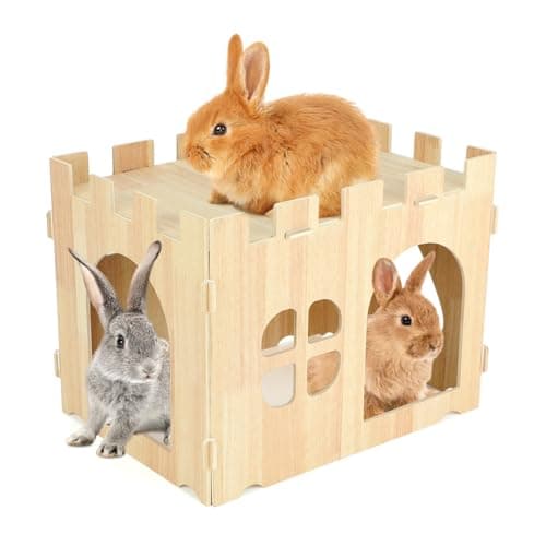 BWOGUE Large Wooden Rabbit House