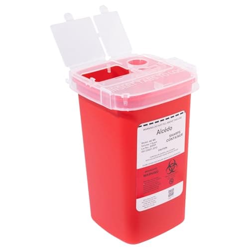 Alcedo Sharps Container for Home Use, 1 Quart