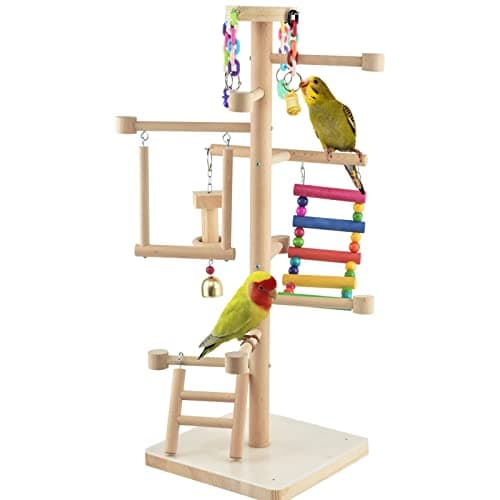 GUANLANT Bird Playground Tabletop Play Stand