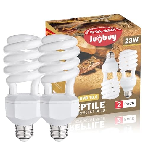 Jugbuy UVB 10.0 Compact Fluorescent Reptile Lamp, 23W (2-Pack)