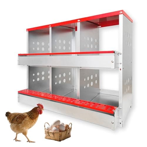 FEOKUMO 6-Compartment Roll-Away Chicken Nesting Box (32.6 in)