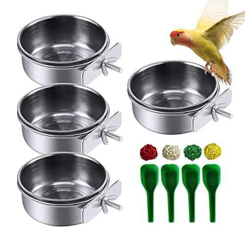 kathson Stainless Steel Bird Bowls (4 Pcs)