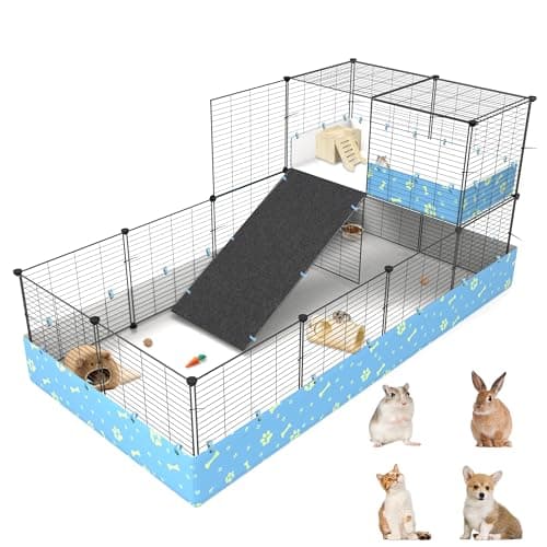 MODESLAB 2-Story Guinea Pig C&C Cage with Tarp, 25 Panels