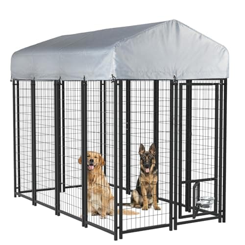 LEMBERI 8x4x6 Heavy-Duty Outdoor Dog Kennel