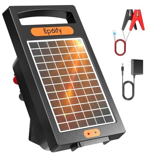 Epoify 24-Hour Solar Electric Fence Charger, 0.18 Joule