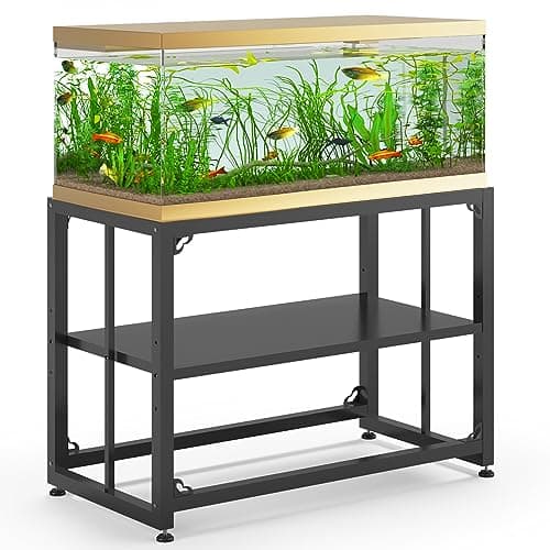 TOCRETOARE 40 Gallon Metal Aquarium Stand, Double-Layer Storage, 660 lb Capacity