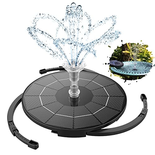 AISITIN 3.5W Solar Fountain Pump with Multiple Nozzles, DIY Solar Bird Bath Fountain for Garden and Ponds
