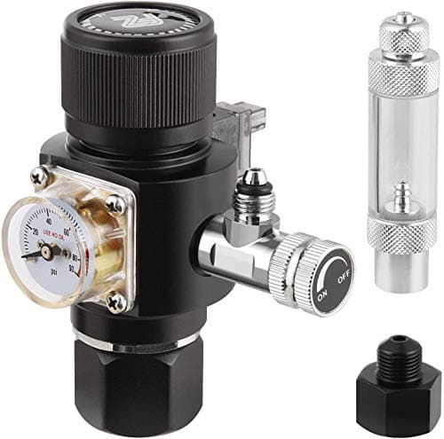 FZONE Mini Series V3.0 Dual Stage CO2 Regulator with DC Solenoid and Bubble Counter, Paintball and CGA320 Compatible