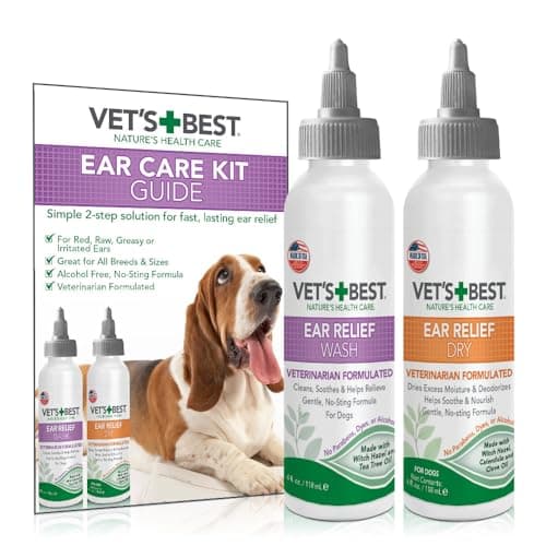 Vet's Best Dog Ear Cleaner Kit (Wash + Dry)