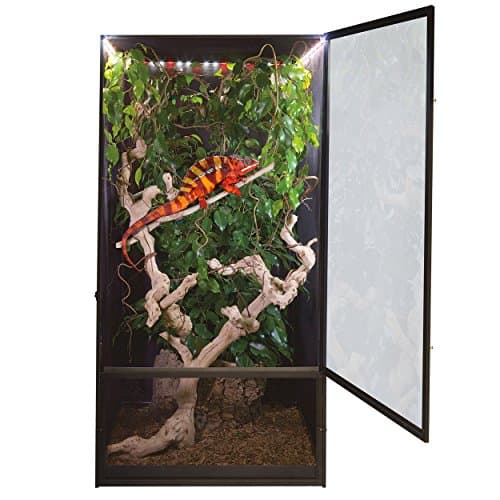 Zoo Med ReptiBreeze LED Deluxe Open Air Aluminum Screen Habitat, X-Large 24" L x 24" W x 48" H
