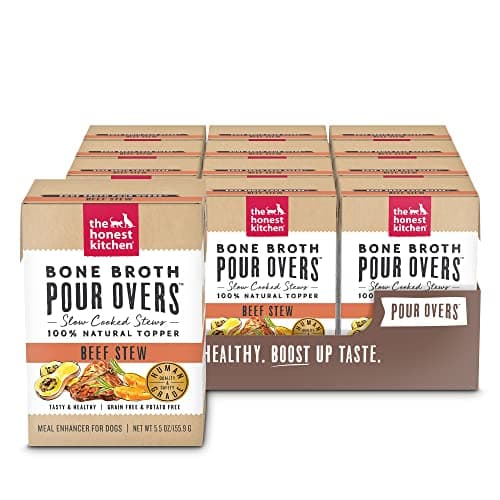 The Honest Kitchen Bone Broth POUR OVERS Wet Toppers for Dogs