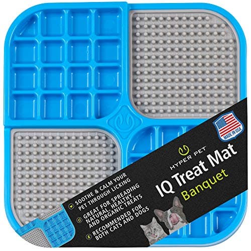 Hyper Pet IQ Treat Lick Mat for Dogs & Cats | Dog & Cat Slow Feeder & Enrichment Toy | Made in USA