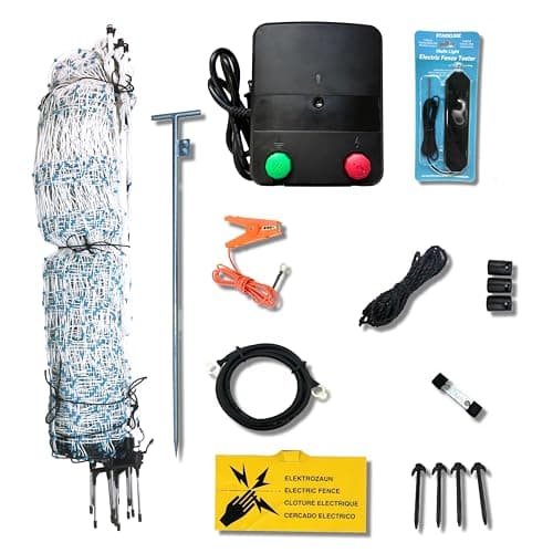 Starkline Electric Poultry Netting Kit - AC Energizer (48in x 164ft, All-in-One)