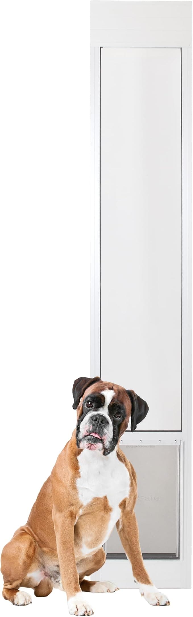 PetSafe Sliding Glass Pet Door, 1 Piece, Large Dogs to 100 lb, White (96-inch tall panel)