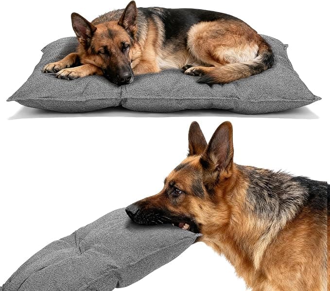Veehoo Indestructible Dog Bed for Crate, Chew Proof Dog Crate Pad, 35 in