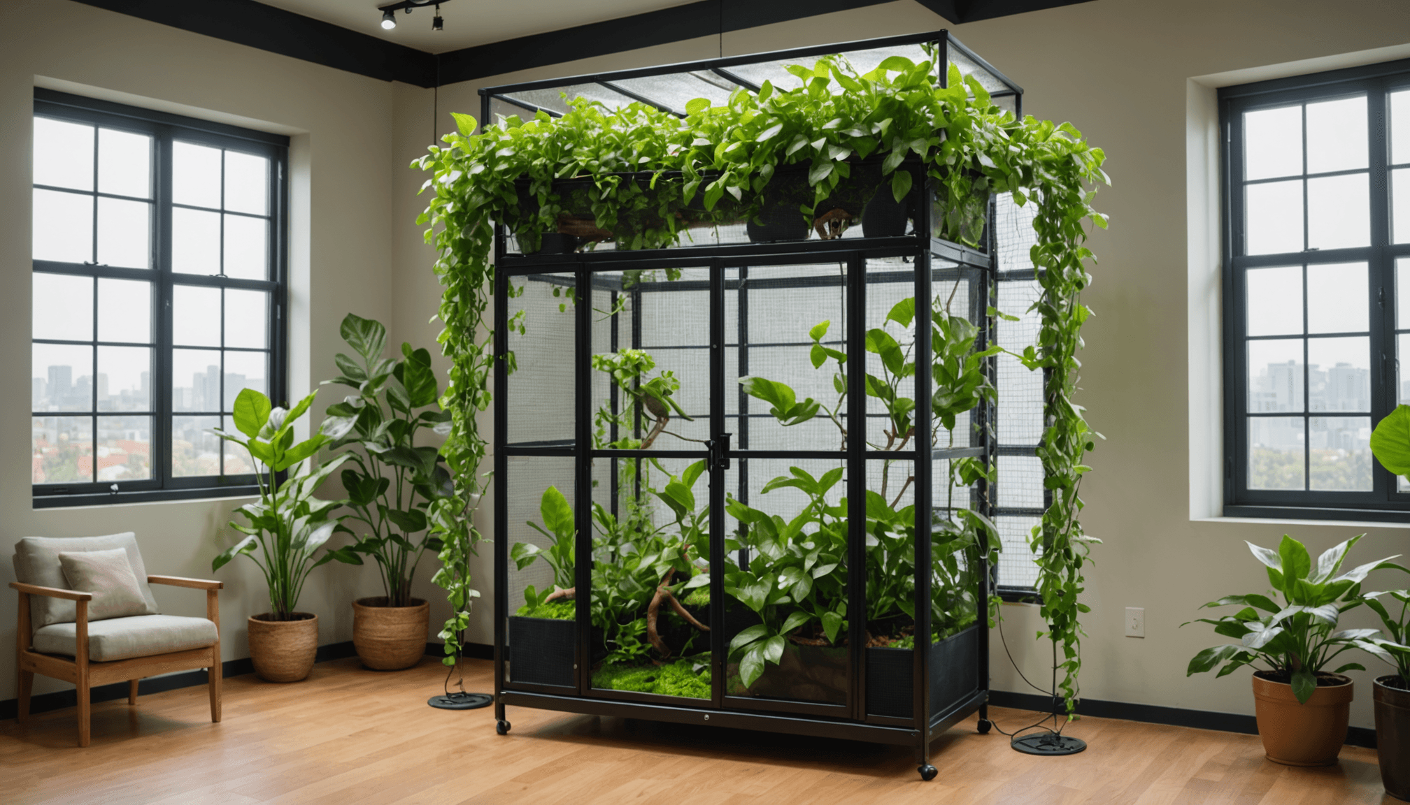 How to Set Up a Chameleon Enclosure (Screen Cage, Misting, Lighting)