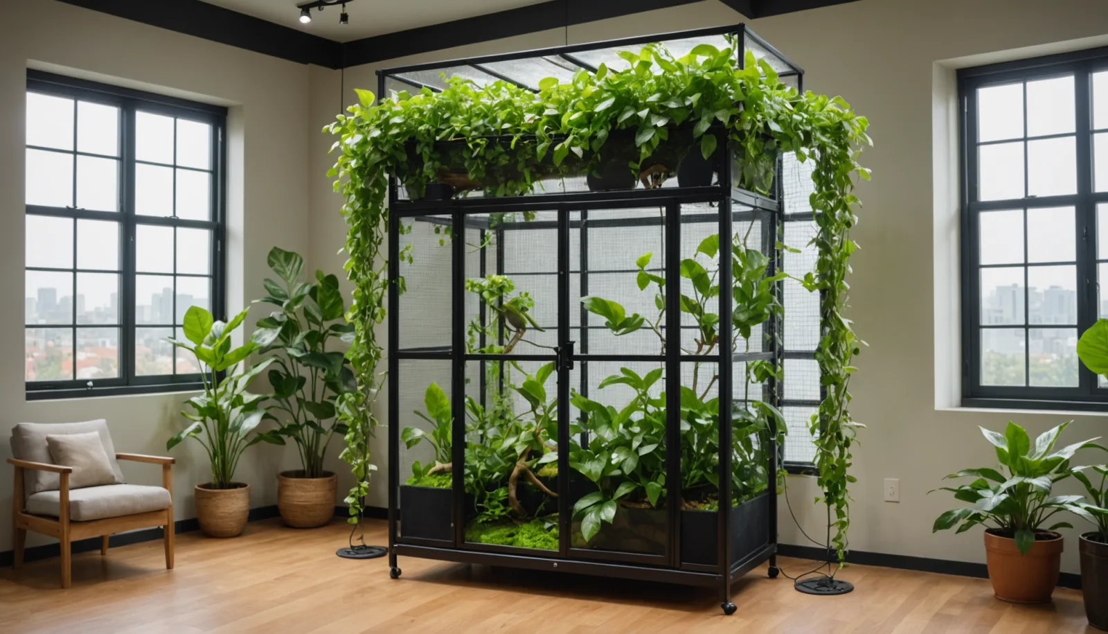 How to Set Up a Chameleon Enclosure (Screen Cage, Misting, Lighting)