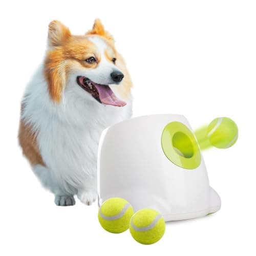 ALL FOR PAWS Automatic Dog Ball Launcher for Small to Medium Dogs, 3 2-Inch Balls