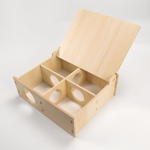 Multi-Chamber Wooden Hamster Hideout & Tunnel