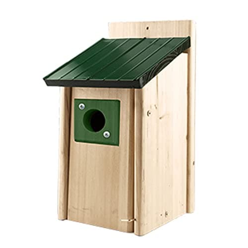 Woodlink Natural Cedar Bluebird Nesting Box with Predator Guard and Metal Roof
