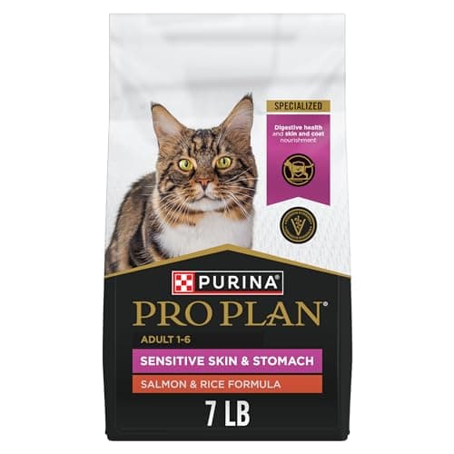Purina Pro Plan Sensitive Skin and Stomach Adult Cat Food Salmon and Rice Formula - 7 lb.