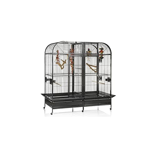 A&E Cage Co. Double Macaw Cage with Removable Divider (64" x 32")