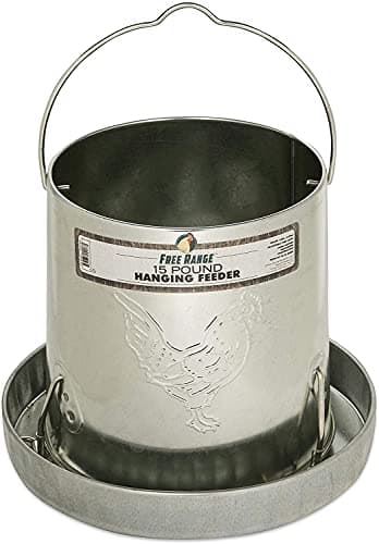 Harris Farms Galvanized Hanging Poultry Feeder (15 lb)