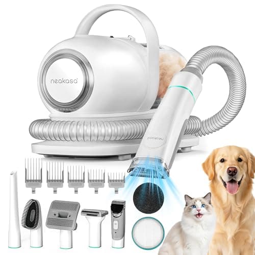 Neakasa P1 Pro Dog Grooming Vacuum Kit, 6-in-1 Pet Hair Grooming with Clippers and Vacuum, 9000Pa Suction, 1L Dust Cup