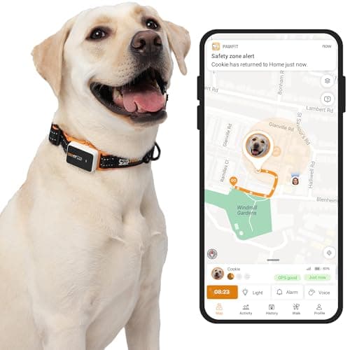 Pawfit 3 GPS Pet Tracker, 4G Live Tracking, Fully Waterproof, Remote Voice Recall