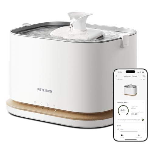 PETLIBRO Dockstream Stainless Steel Cat Water Fountain (App-Monitoring, Battery-Operated, PL-WF115 / PL-WF105)