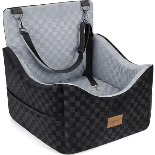 JOEJOY Elevated Dog Car Seat for Small and Medium Dogs, up to 35 lb, with Safety Tether