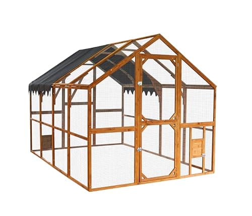 Endark 110-inch Large Walk-in Chicken Coop Enclosure with Waterproof Roof, 52 sq ft