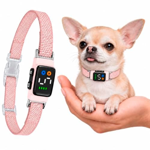 ELECANE Teacup Bark Collar for Small Dogs 2-15lbs