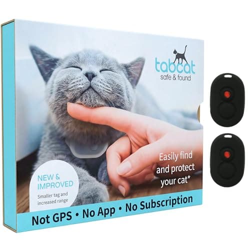 Tabcat V2 Cat & Kitten Tracker — RF Homing, No Monthly Fee, Includes 2 Homing Tags, Up to 150m Range
