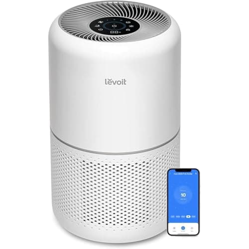 Levoit Core 300S-P Smart Air Purifier for Bedroom, HEPA Sleep Mode, AHAM Verifide, Quiet Cleaner for Pet Hair and Allergies