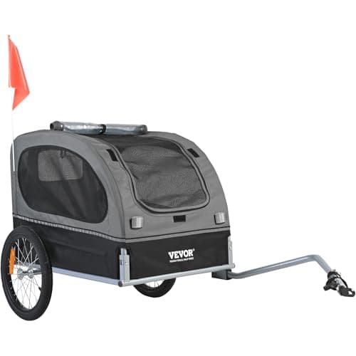 VEVOR Dog Bike Trailer, Supports up to 88 lbs, Pet Cart Bicycle Carrier