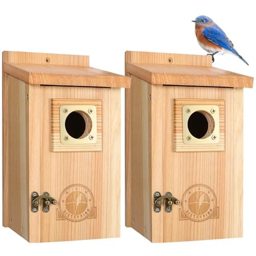SISTERBIRD 2-Pack Outdoor Bird Houses for Wild Songbirds