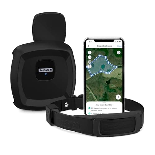 PetSafe Guardian GPS Dog Fence, No Subscription, Create Your Own Wireless Fence for Yards 3/4 Acre or Larger, Redesigned Collar