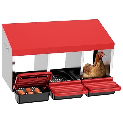 ZenxyHoC Metal Chicken Egg Laying Nest Boxes