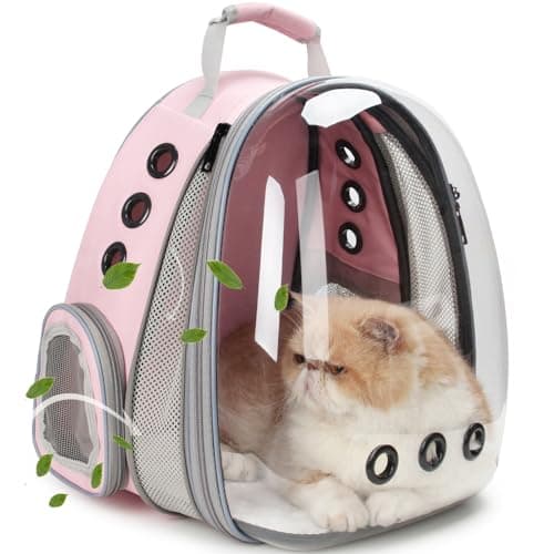 Lollimeow Expandable Bubble Cat Carrier Backpack for Cats and Small Dogs, Up to 16 lbs